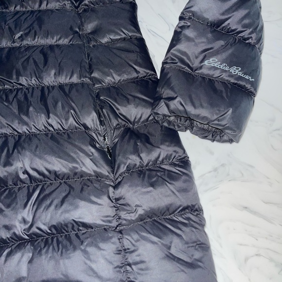 Eddie bauer CirrusLite Down Parka puffer coat long jacket hood down xs 650 zip - Picture 3 of 5